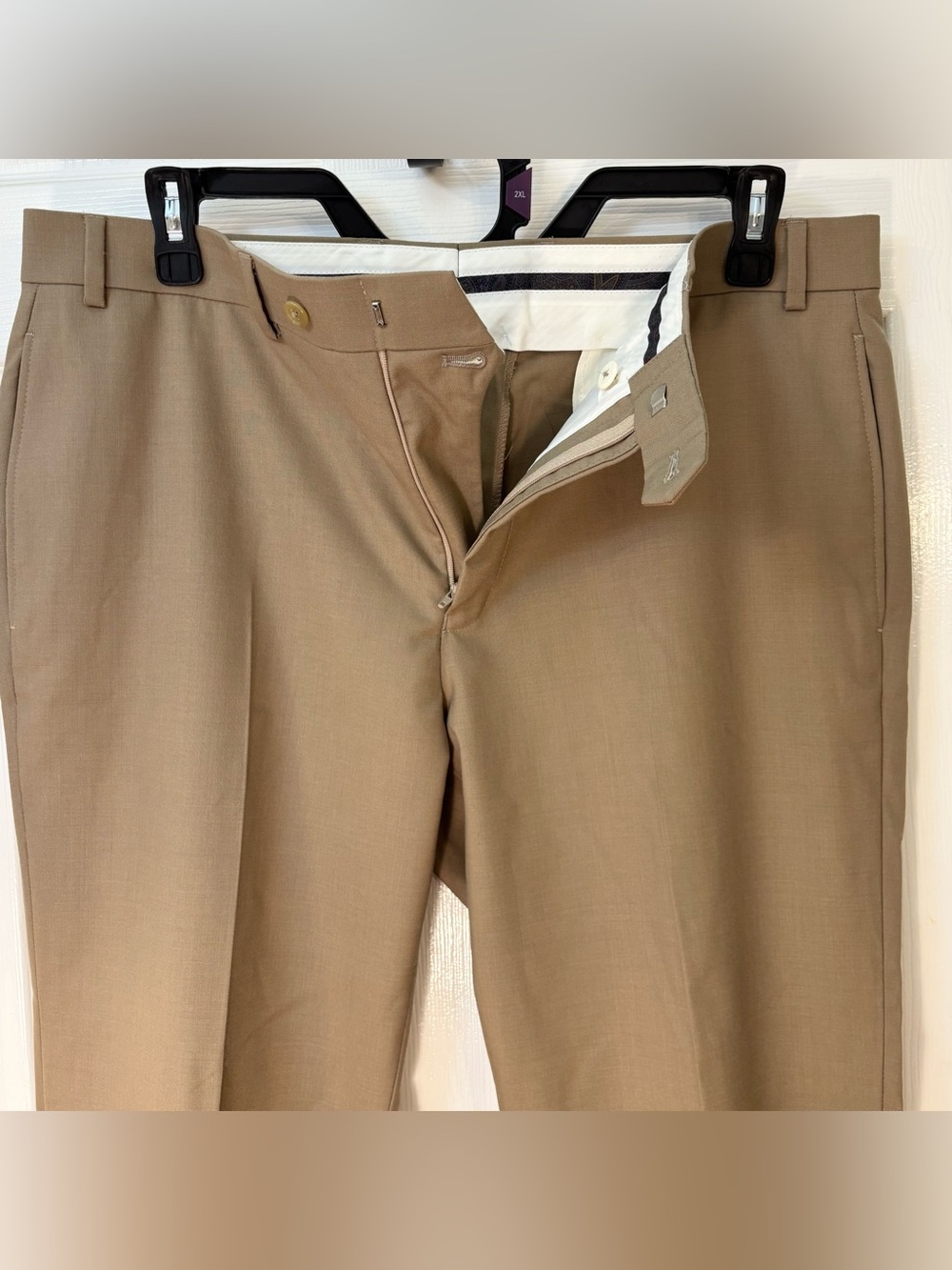 Lauren Ralph Lauren Total Comfort 100% Wool Men's Trouser, 36x30, Khaki/Taupe - Picture 4 of 15